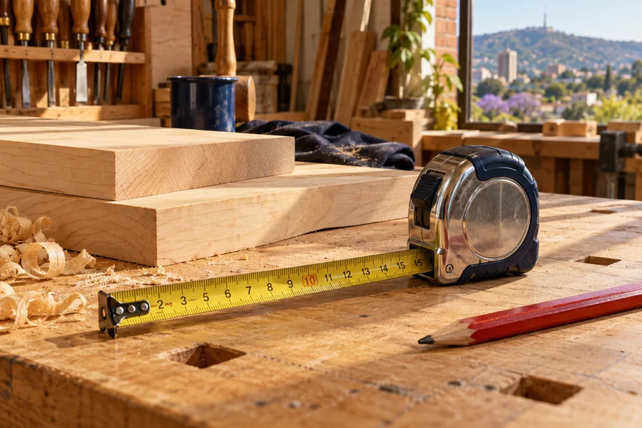 Illustrative tape measures and measuring tools scene